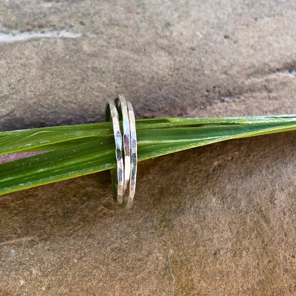 Silver Stacking Ring Pure Silver Ring Set (3)